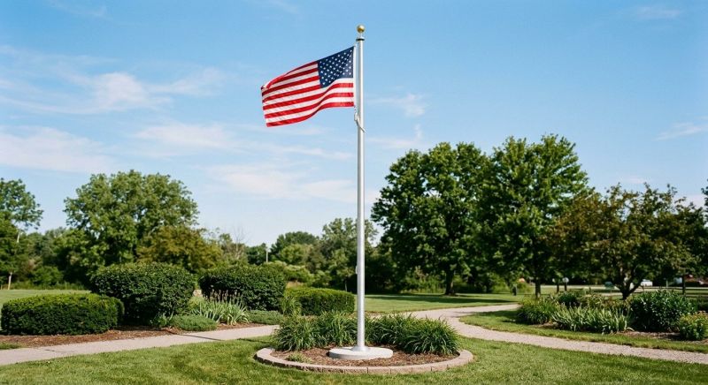 Flagpole Installation project example